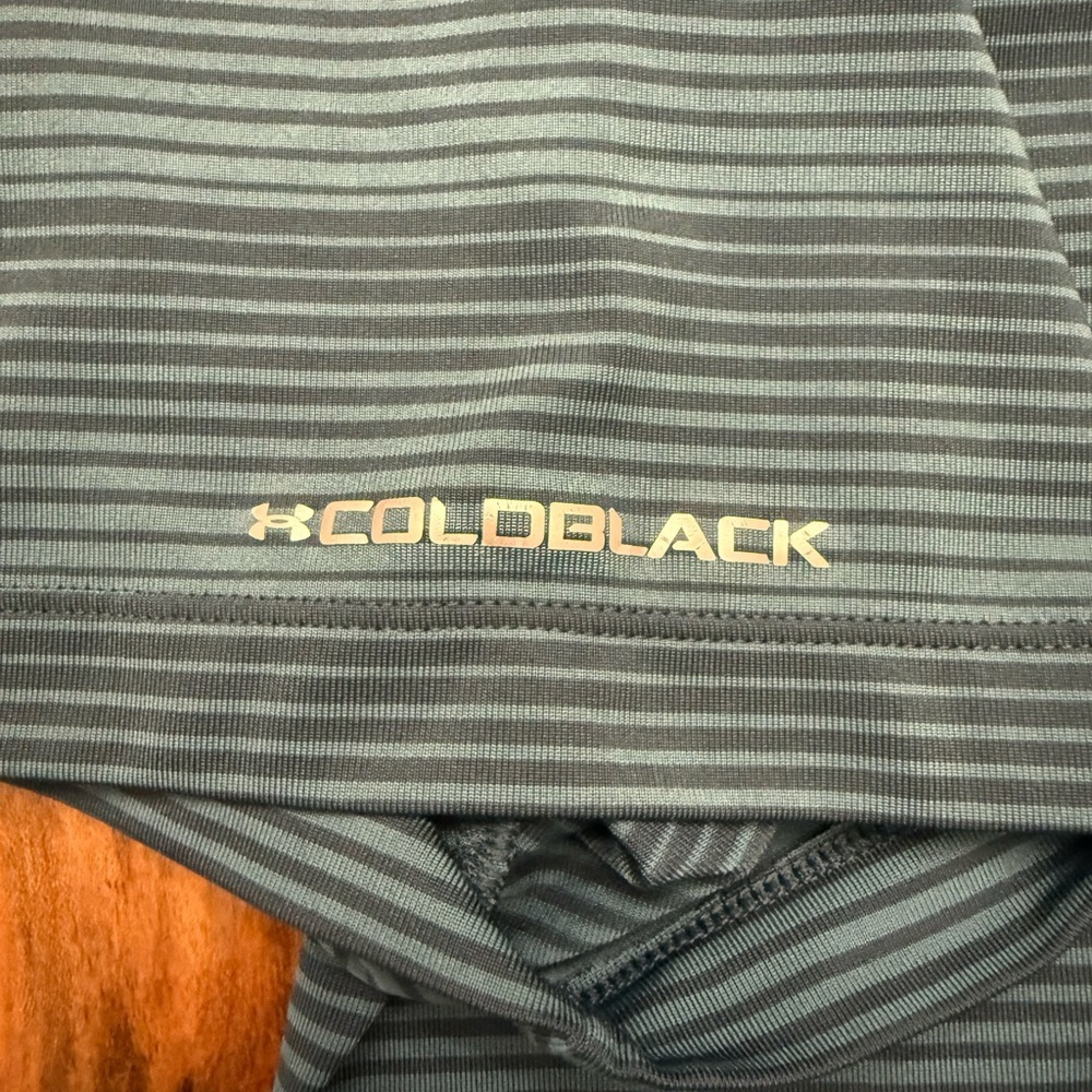 Under Armour ColdBlack Striped Golf Polo Shirt Mens Large HeatGear - Picture 5 of 5